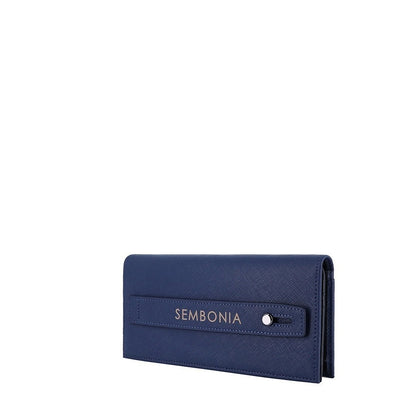 Textured Leather Bi-Fold Long Wallet