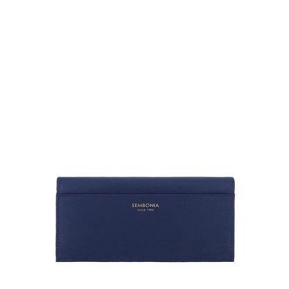 Textured Leather Bi-Fold Long Wallet