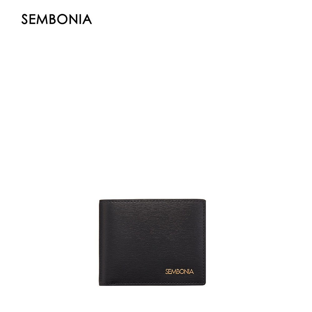 Textured Leather Compact Id Wallet