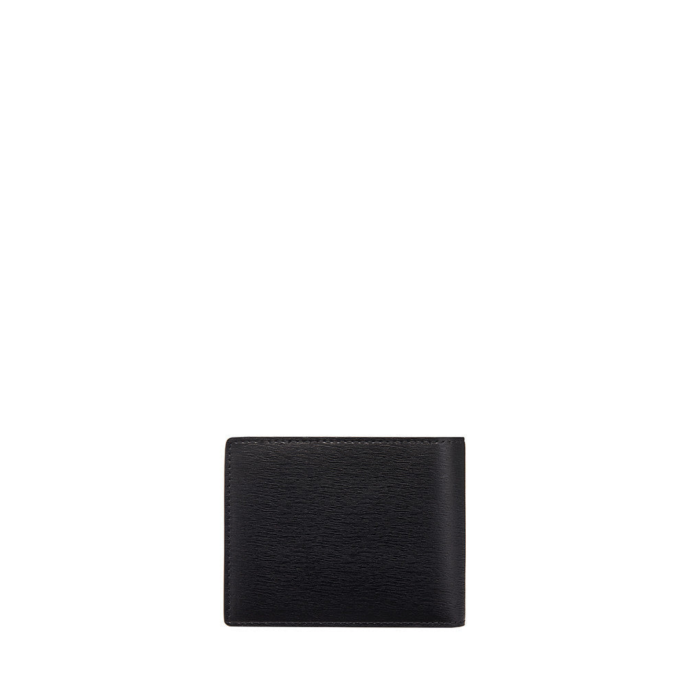 Textured Leather Compact Id Wallet