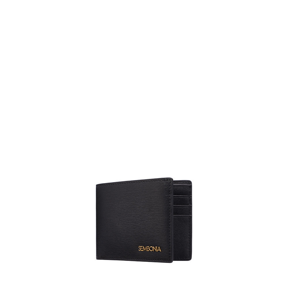 Textured Leather Compact Id Wallet