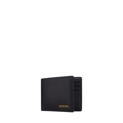 Textured Leather Compact Id Wallet