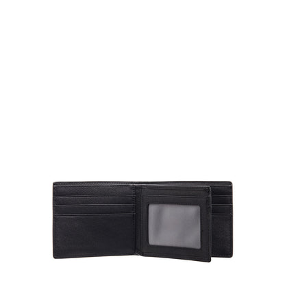 Textured Leather Compact Id Wallet