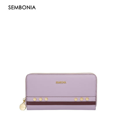 Chic Gold-Toned Studded Continental Wallet