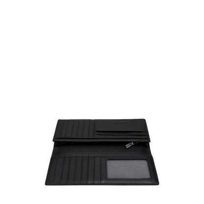 Crossgrain Leather Bi-Fold Long Wallet