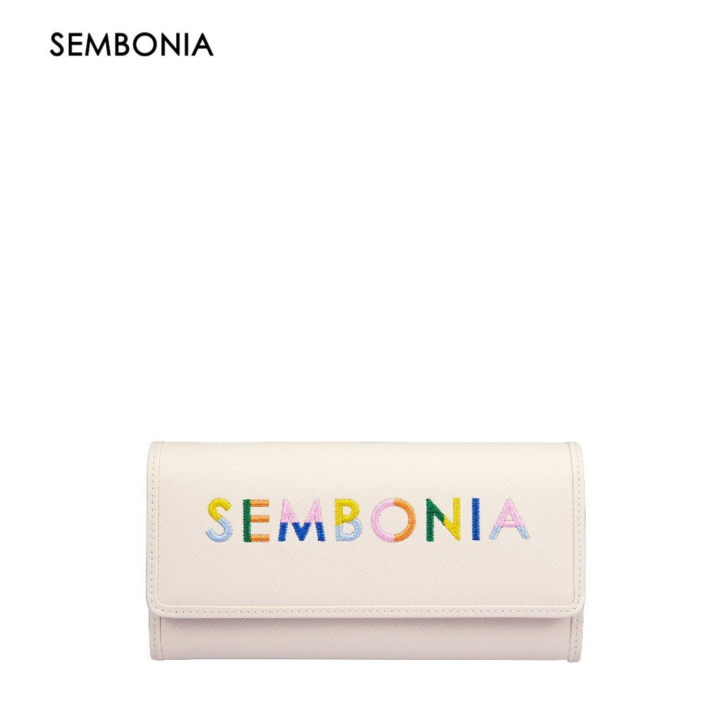Whimsical Embroidered Logo Continental Wallet