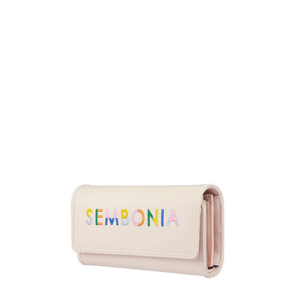 Whimsical Embroidered Logo Continental Wallet