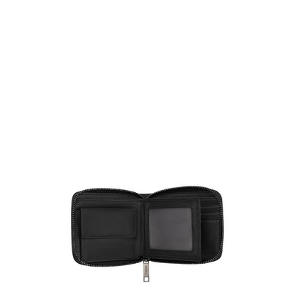 Textured Leather Medium Zip Around Wallet