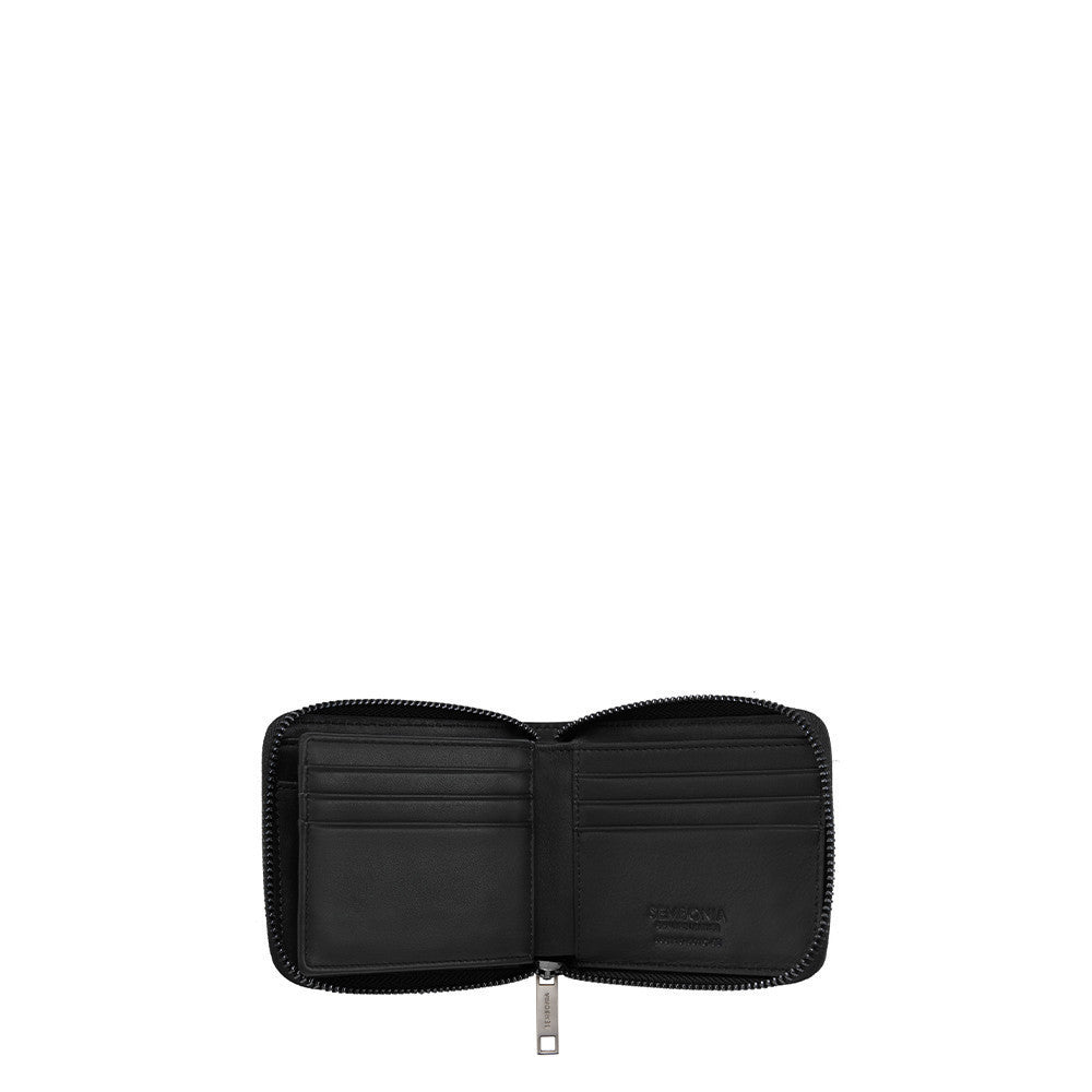 Textured Leather Medium Zip Around Wallet