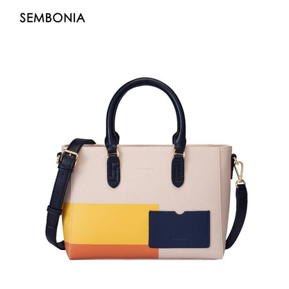 Helda Colour-Block Satchel Bag
