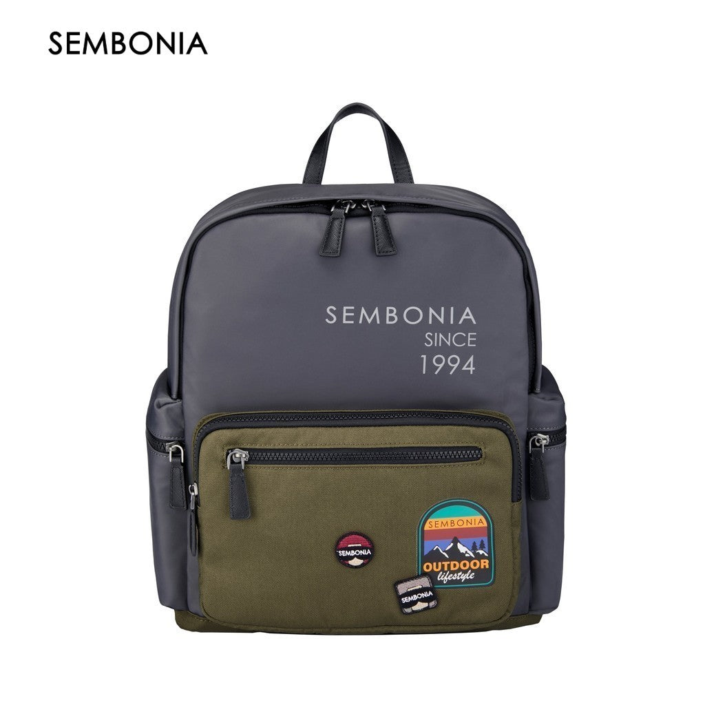 Voyage Patched Canvas Backpack Bag
