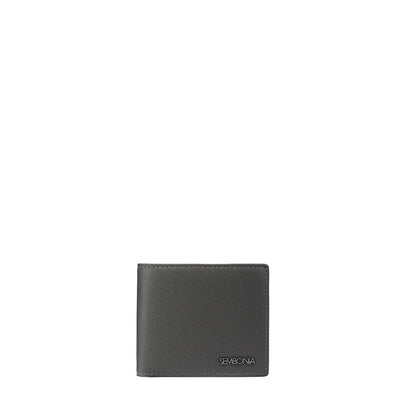 Flap-Up Card Bi-Fold Wallet With Coin Compartment