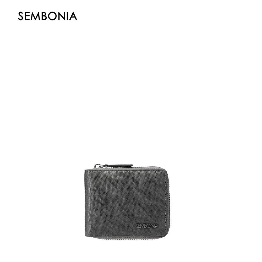 Zip Centre Flap Bi-Fold Wallet With Coin Compartment