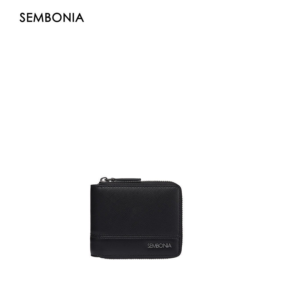 Zip Centre Flap Bi-Fold Wallet With Coin Compartment