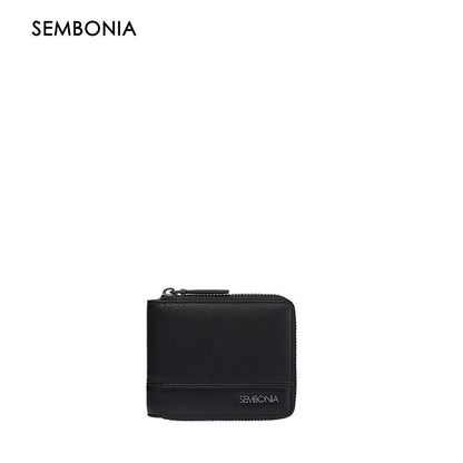 Zip Centre Flap Bi-Fold Wallet With Coin Compartment
