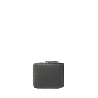 Zip Centre Flap Bi-Fold Wallet With Coin Compartment