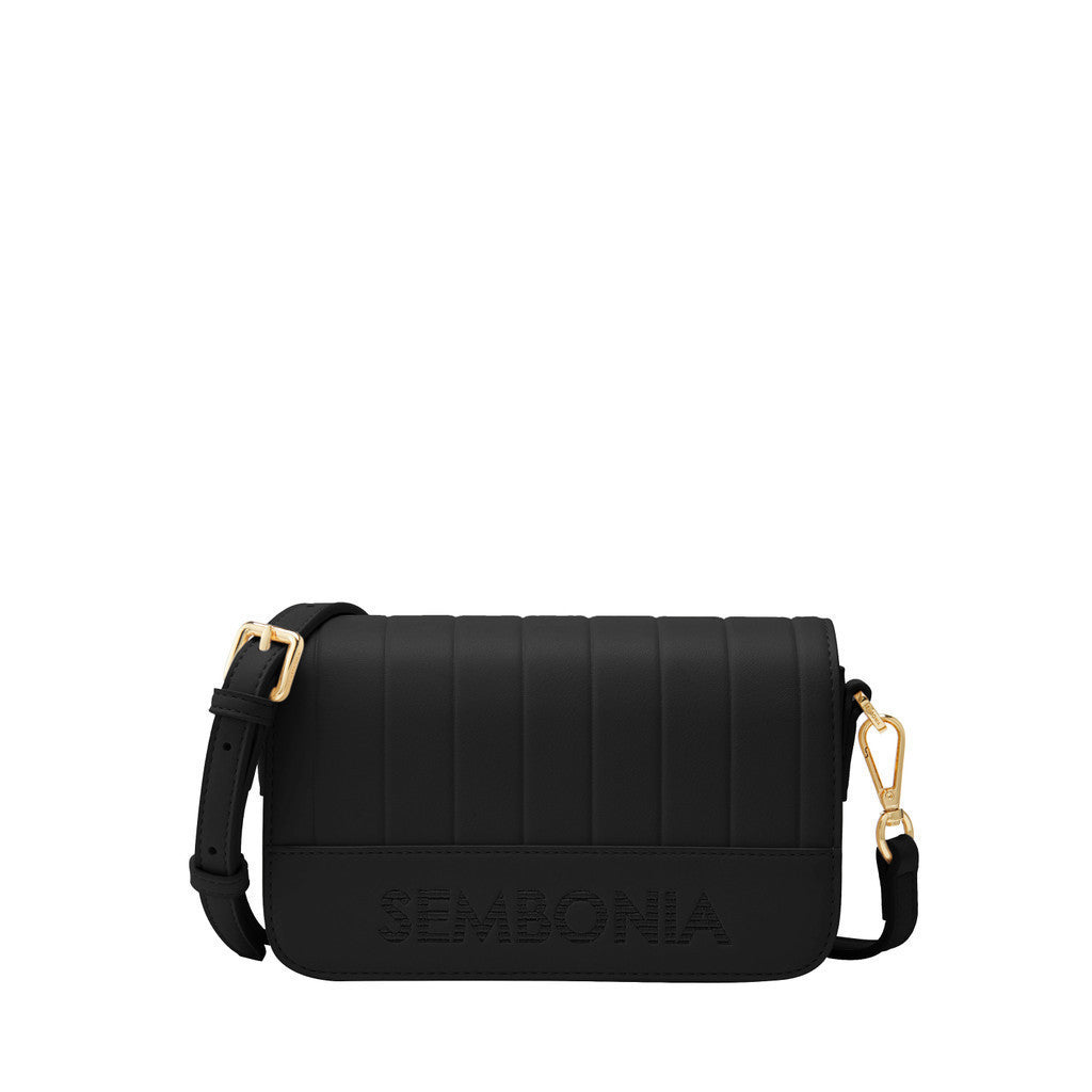 Classy Debossed Stripe Crossbody Bag