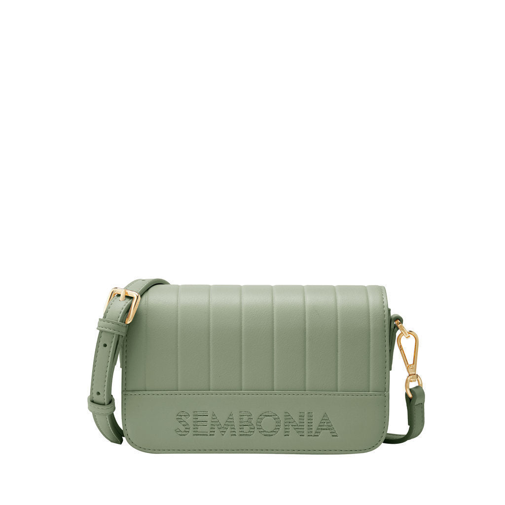 Classy Debossed Stripe Crossbody Bag