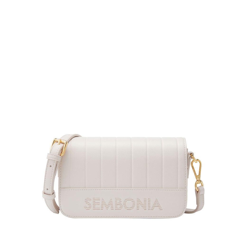 Classy Debossed Stripe Crossbody Bag