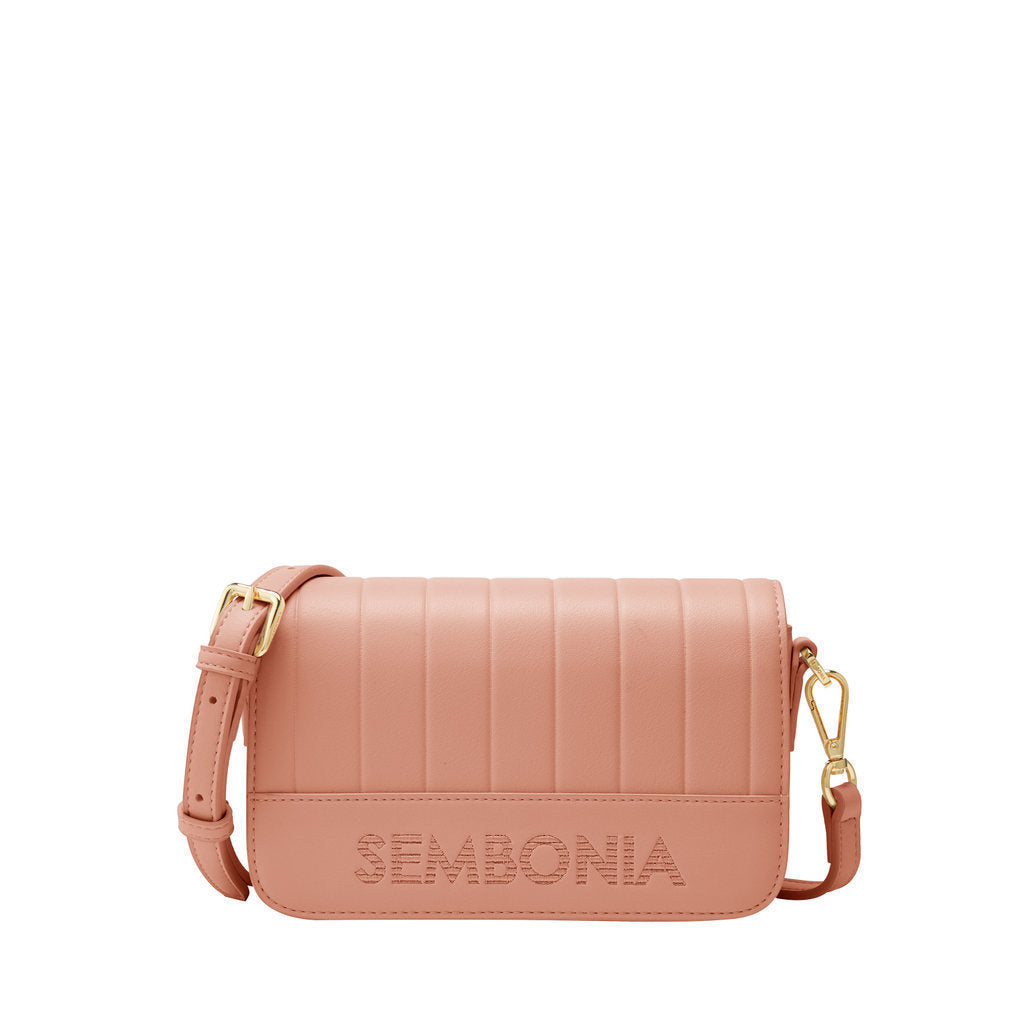 Classy Debossed Stripe Crossbody Bag