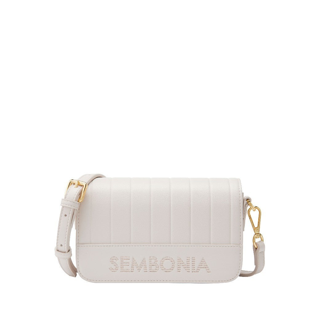 Classy Debossed Stripe Crossbody Bag