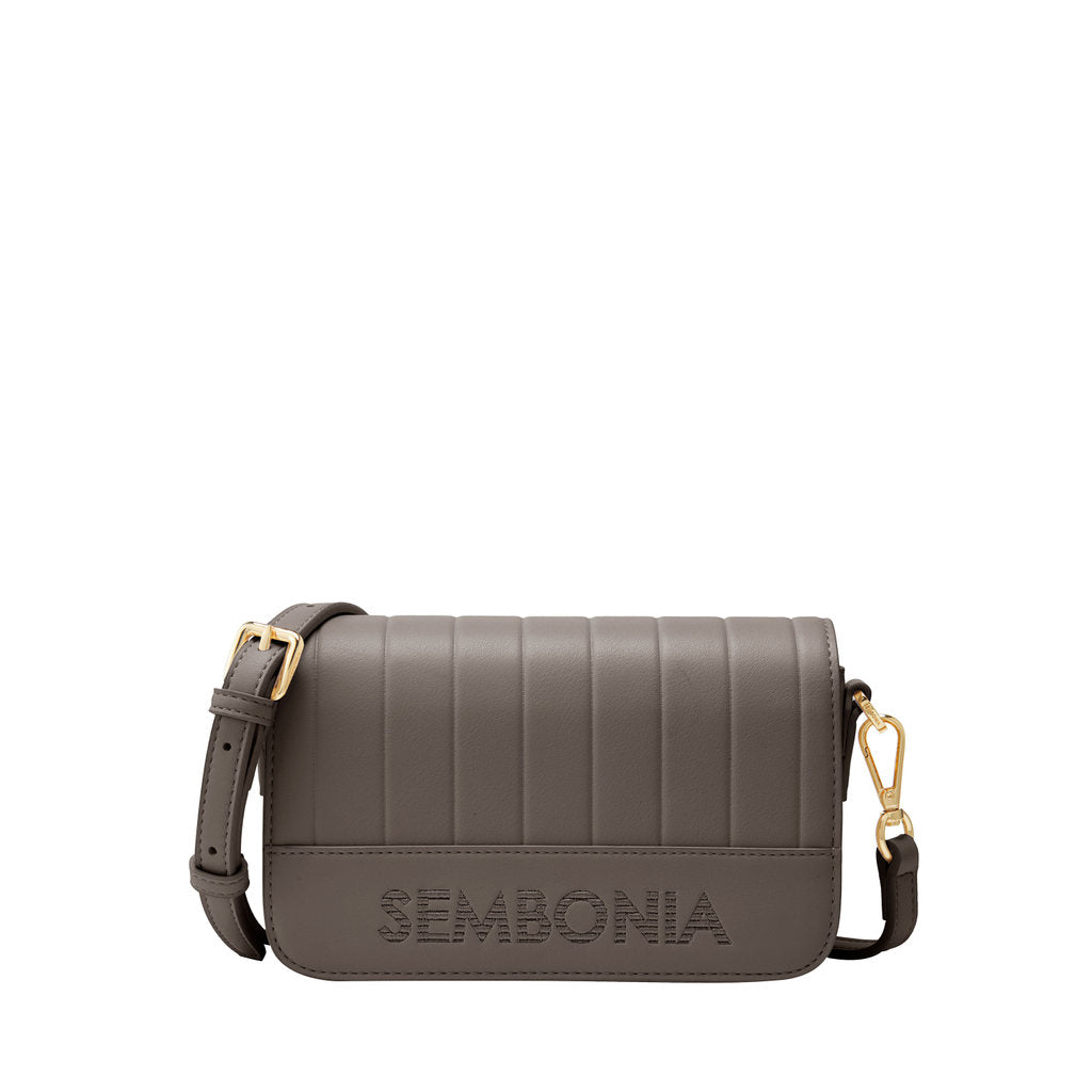 Classy Debossed Stripe Crossbody Bag