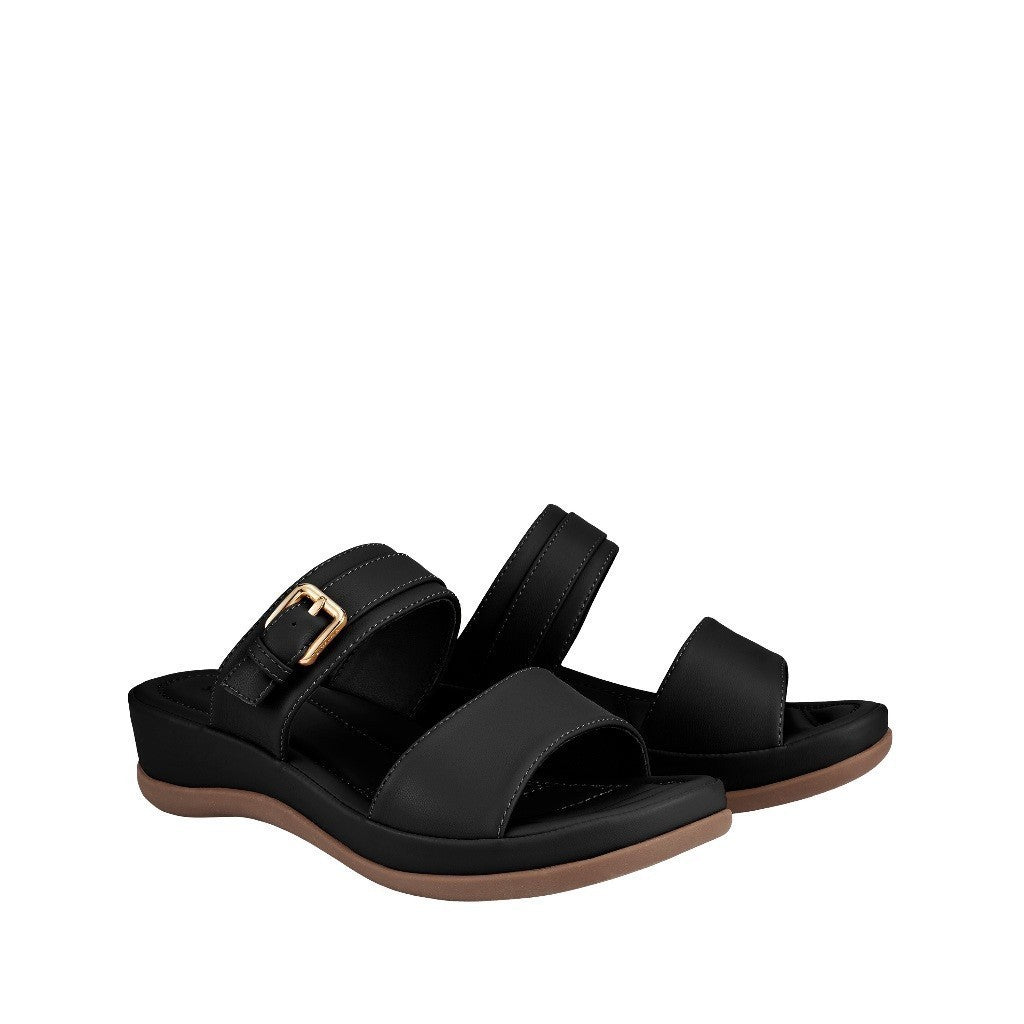 Women Recycled Materials of Synthetic Leather Wedges