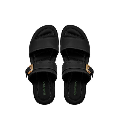 Women Recycled Materials of Synthetic Leather Wedges