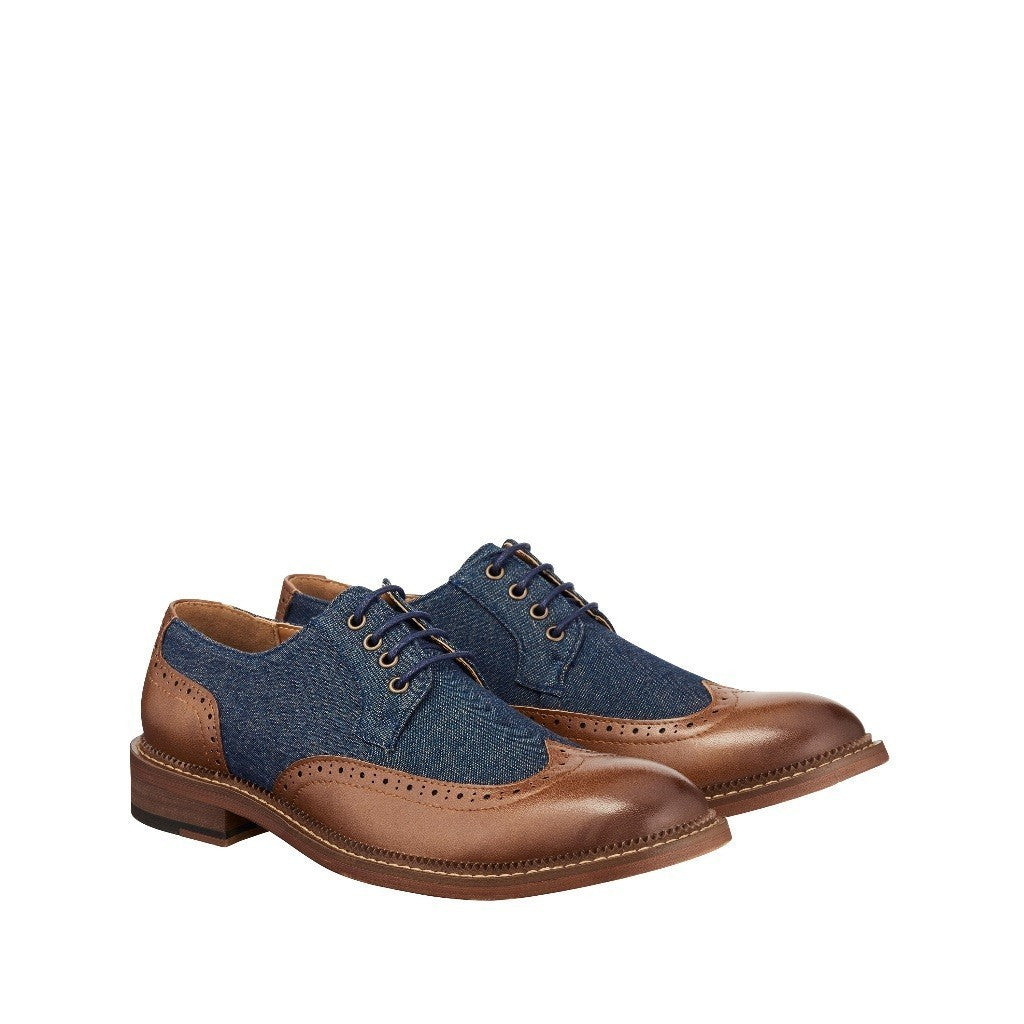 Men Recycled Materials of Synthetic Leather Broque