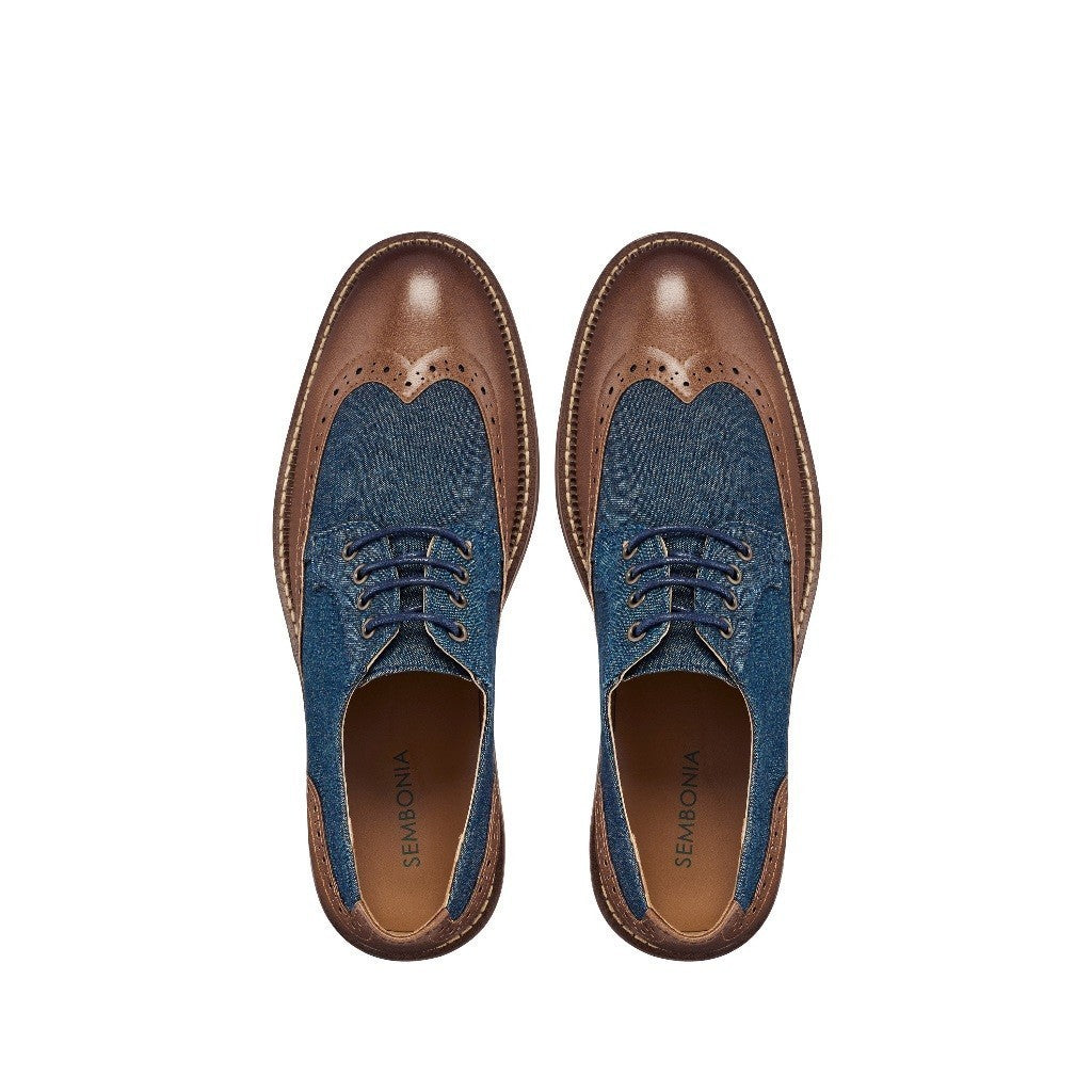 Men Recycled Materials of Synthetic Leather Broque