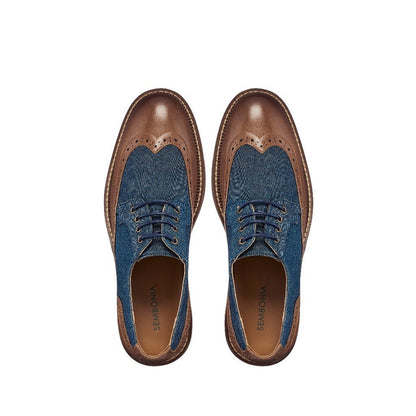 Men Recycled Materials of Synthetic Leather Broque
