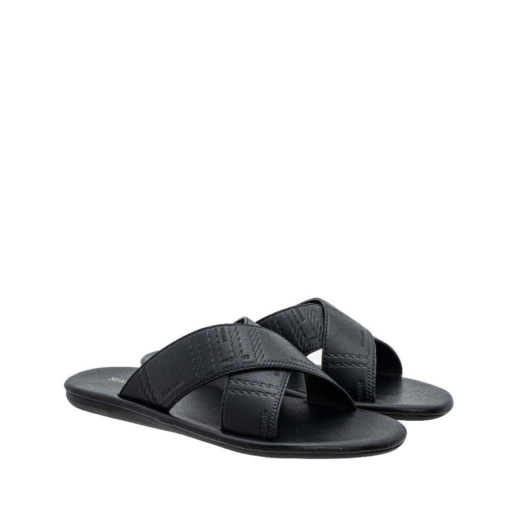 Men Recycled Materials of Synthetic Leather Slipper