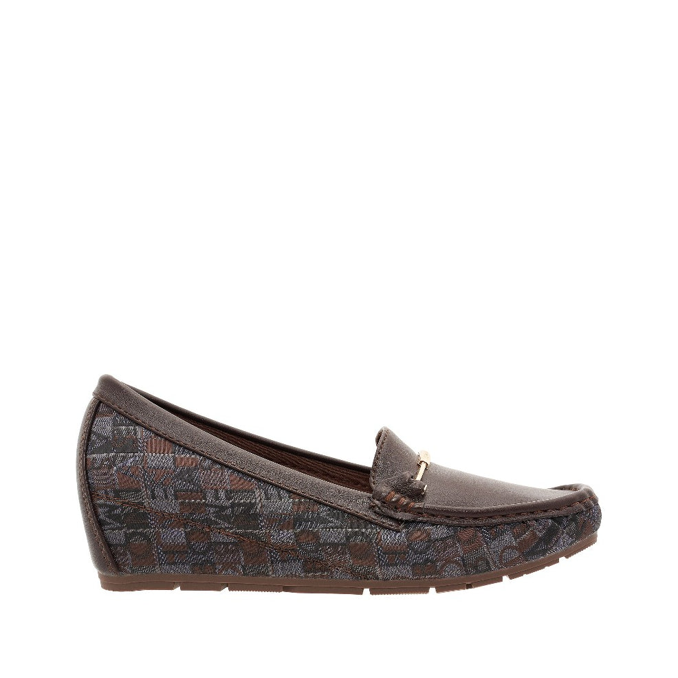 Women Synthetic Leather + Monogram Loafer