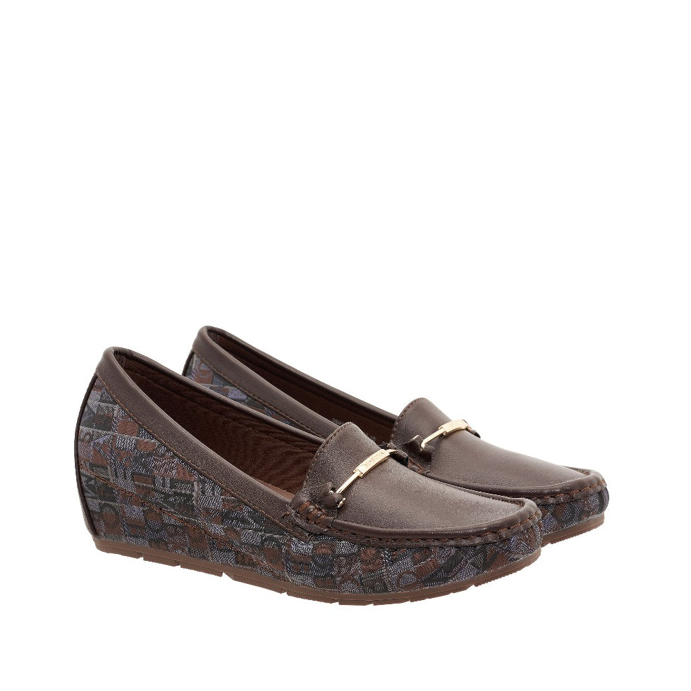 Women Synthetic Leather + Monogram Loafer