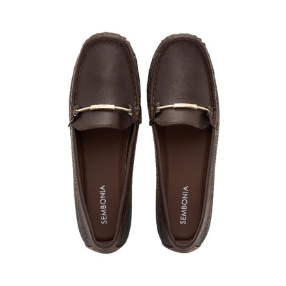 Women Synthetic Leather + Monogram Loafer