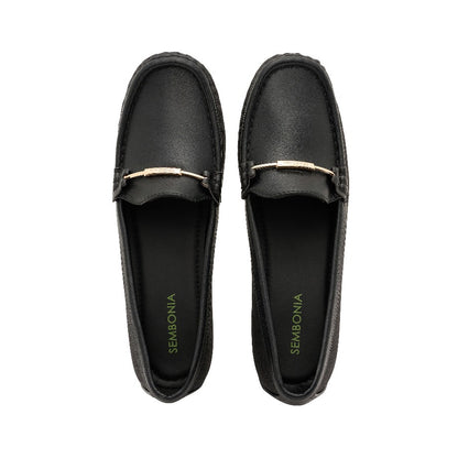 Women Synthetic Leather + Monogram Loafer