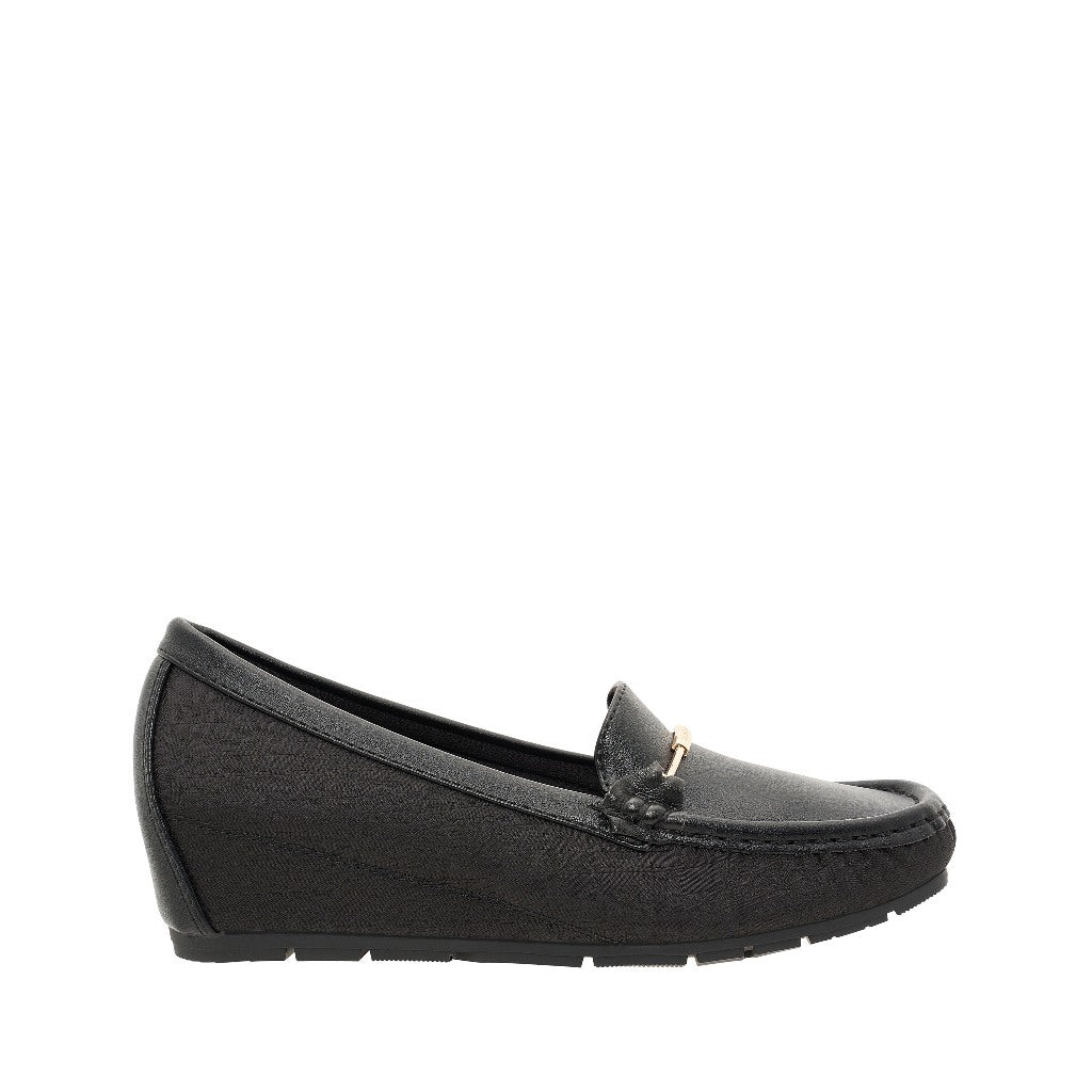 Women Synthetic Leather + Monogram Loafer