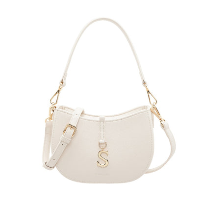 S-Pendant Crescent Crossbody Bag