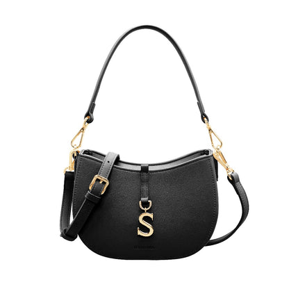 S-Pendant Crescent Crossbody Bag