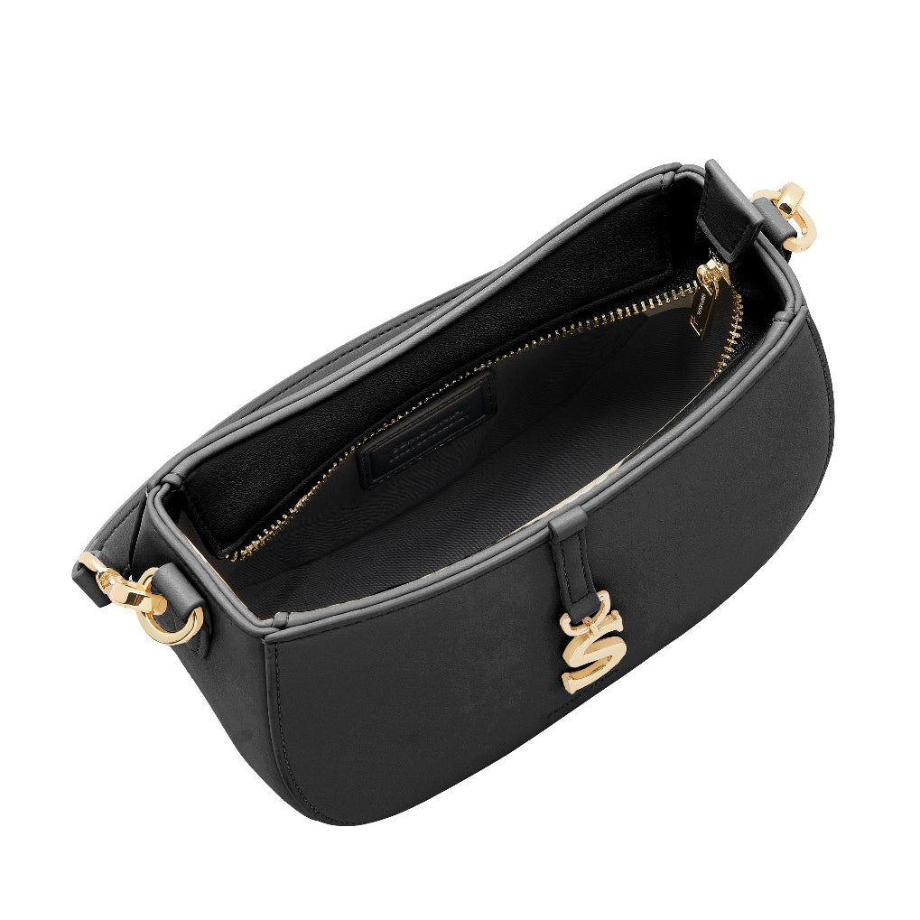 S-Pendant Crescent Crossbody Bag