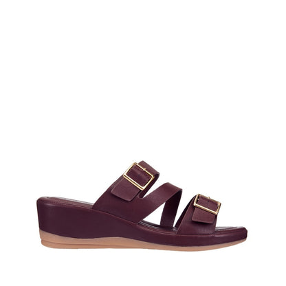 Women Double Buckle Wedges
