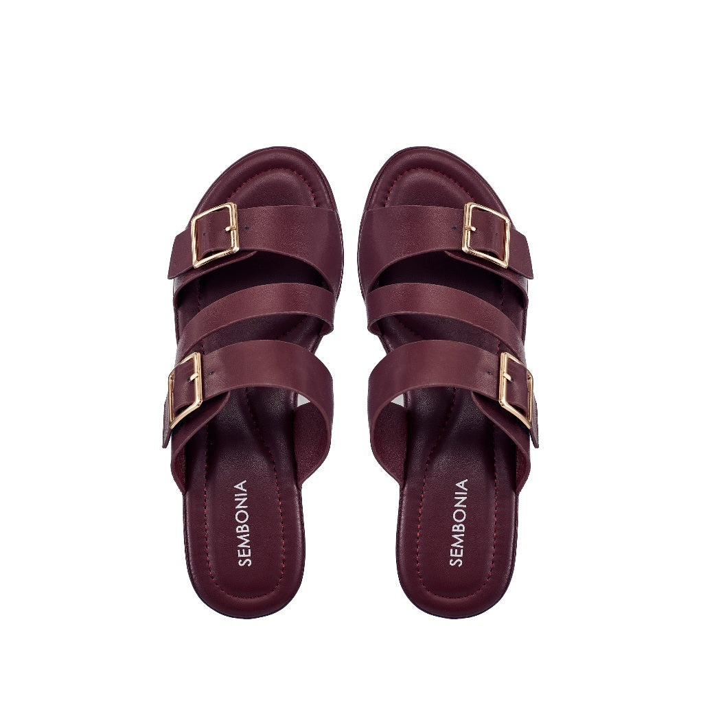 Women Double Buckle Wedges