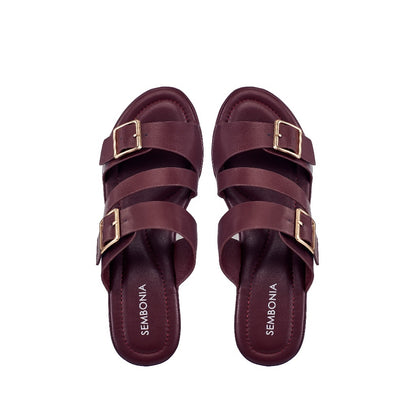 Women Double Buckle Wedges