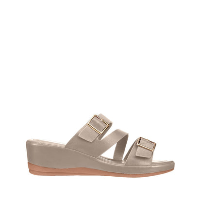 Women Double Buckle Wedges