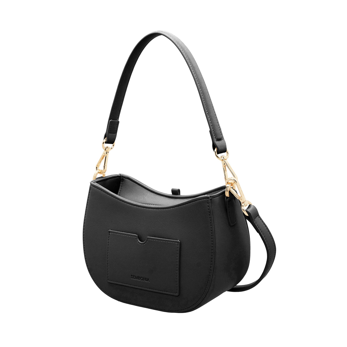 S-Pendant Crescent Crossbody Bag