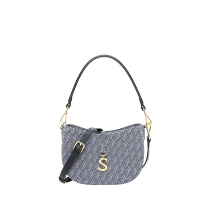 S-Pendant Crescent Crossbody Bag