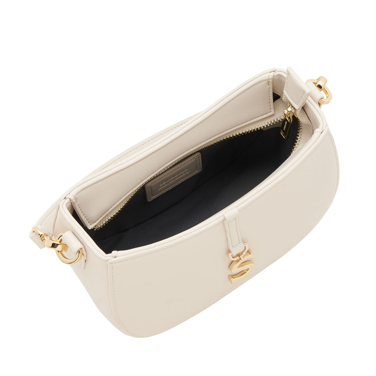 S-Pendant Crescent Crossbody Bag
