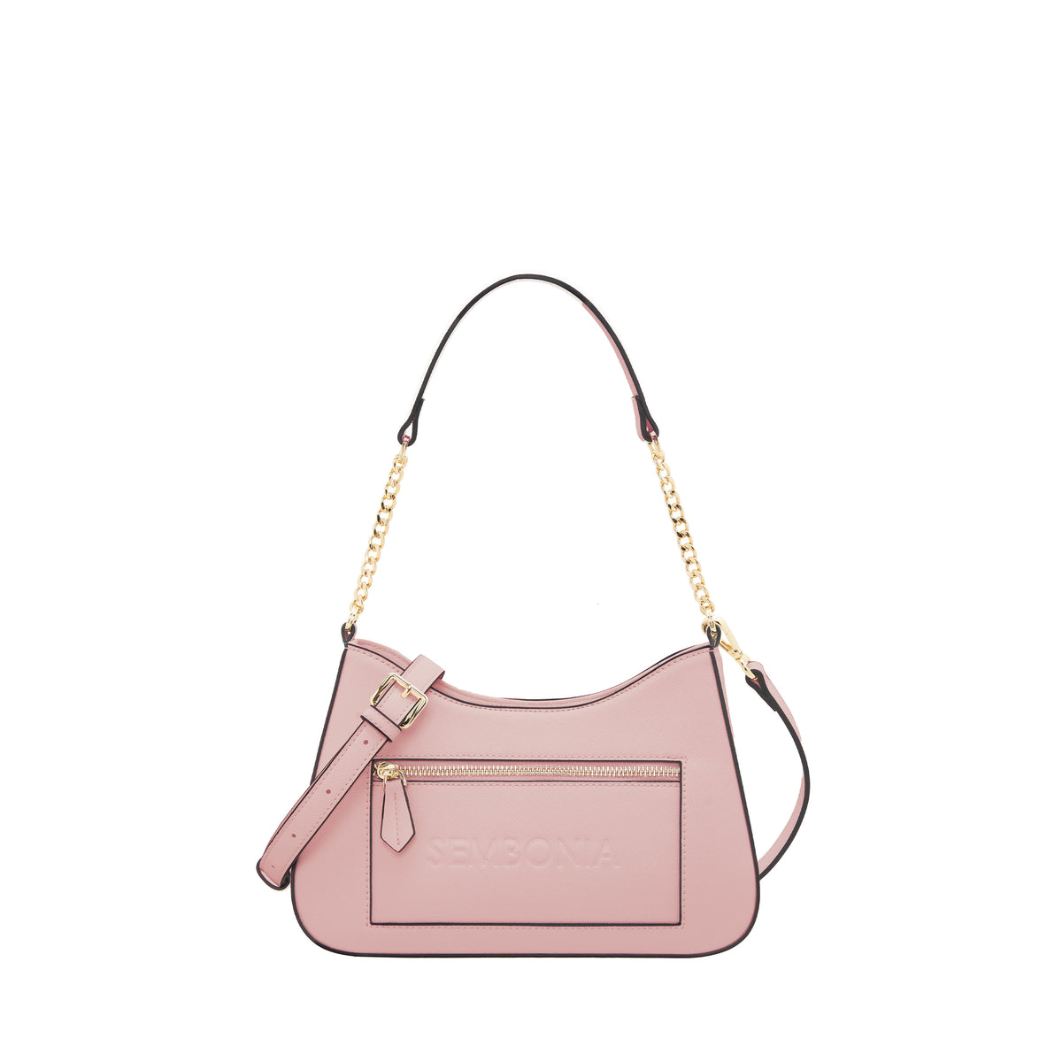 Debossed Trapeze Crossbody Bag (Medium)