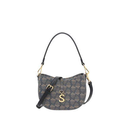 S-Pendant Crescent Crossbody Bag