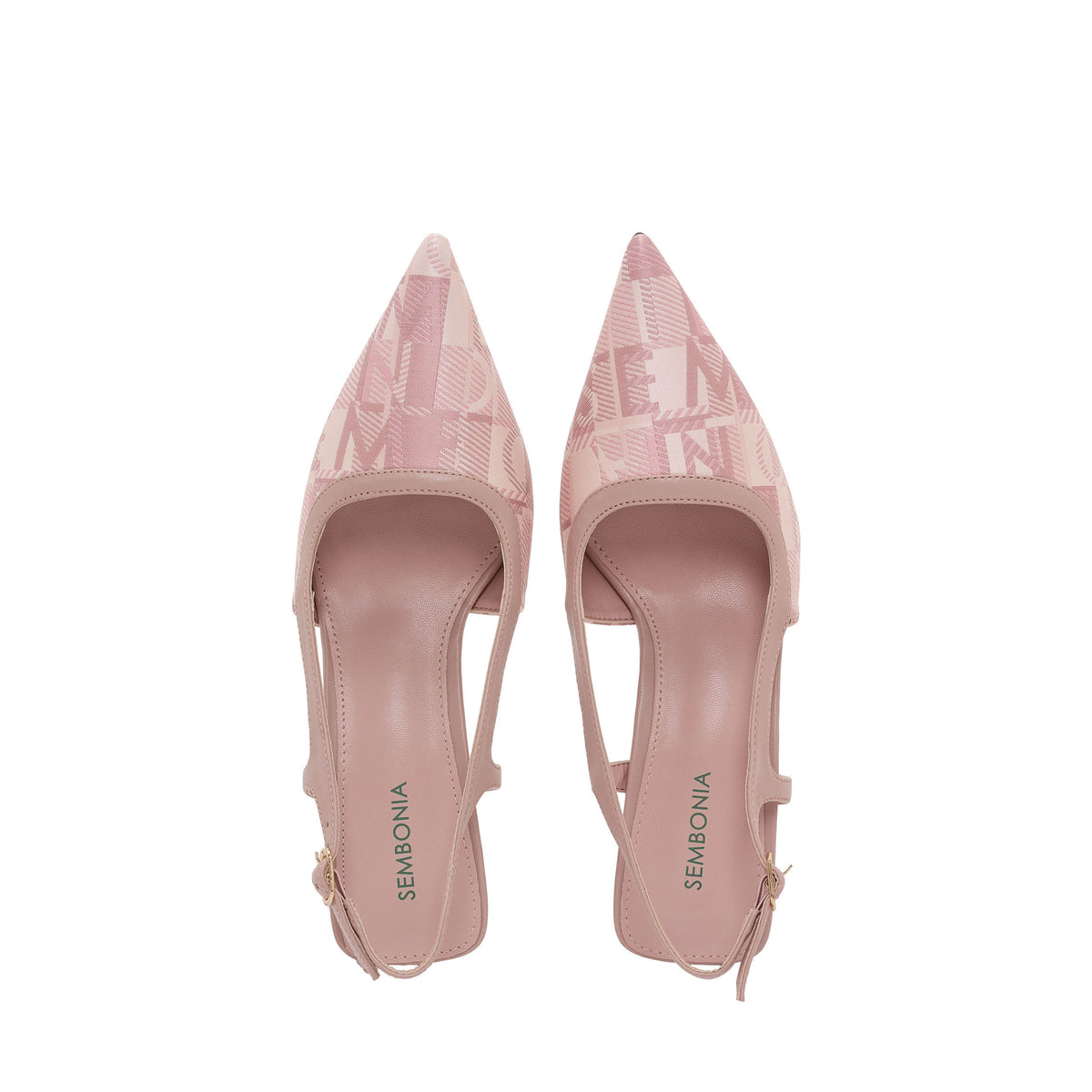 Women Synthetic Leather + Monogram Mule